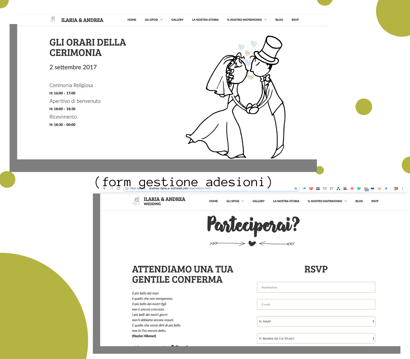 Gestione prenotazioni matrimonio