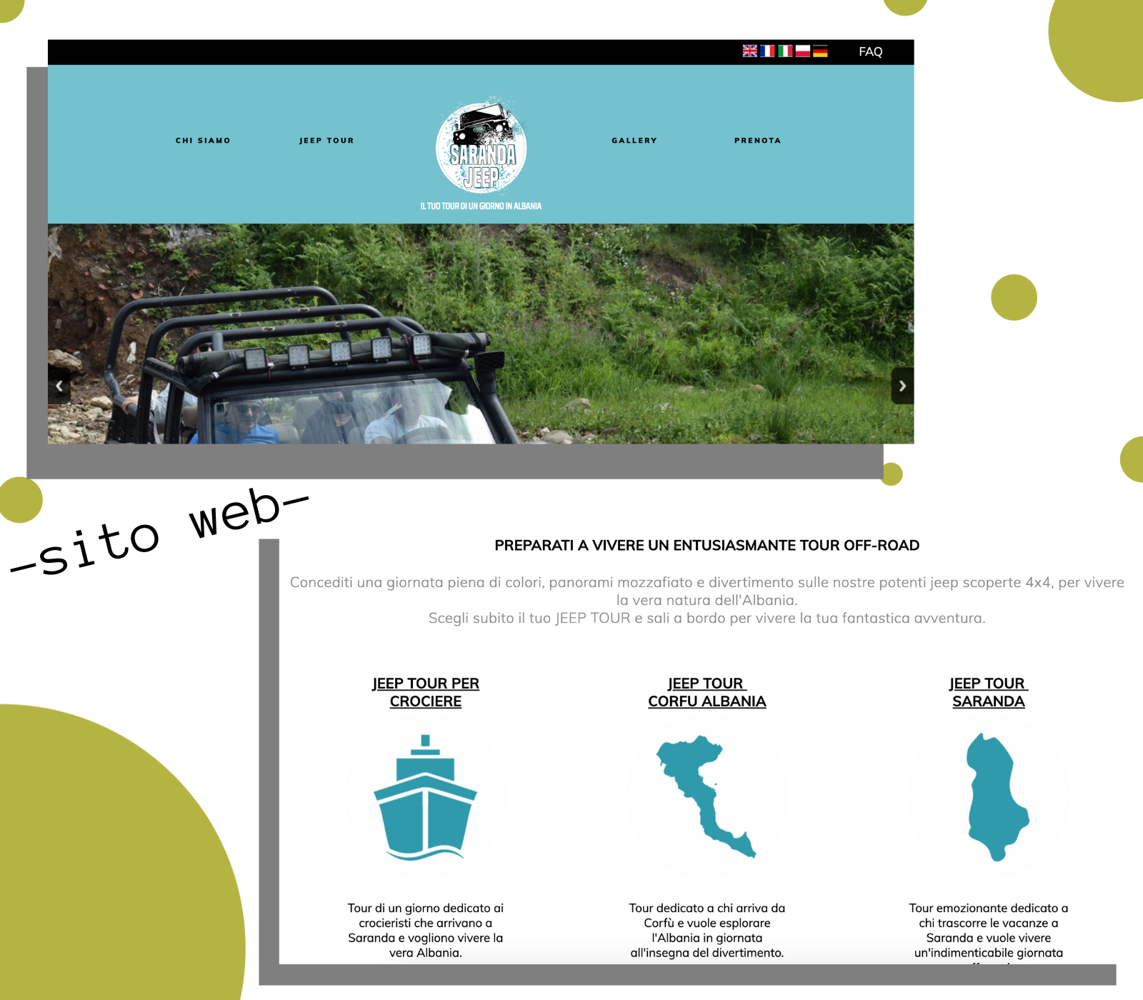 sito web Saranda Jeep